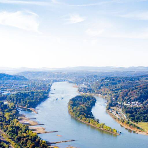 Wandern Siebengebirge - Blick auf den Rhein - Gesundwanderer Outdoor Magazin