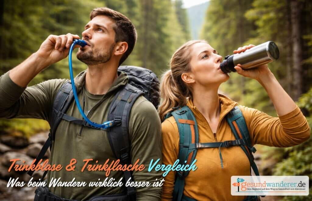 Trinkblase oder Trinkflasche beim Wandern - gesundwanderer magazin