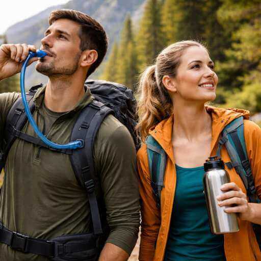 Trinkblase oder Trinkflasche zum Wandern -gesundwanderer.de