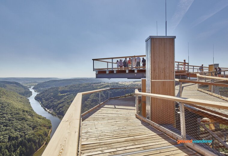 Blick vom Baumwipfelpfad auf die Saarschleife bei Mettlach-Orscholz