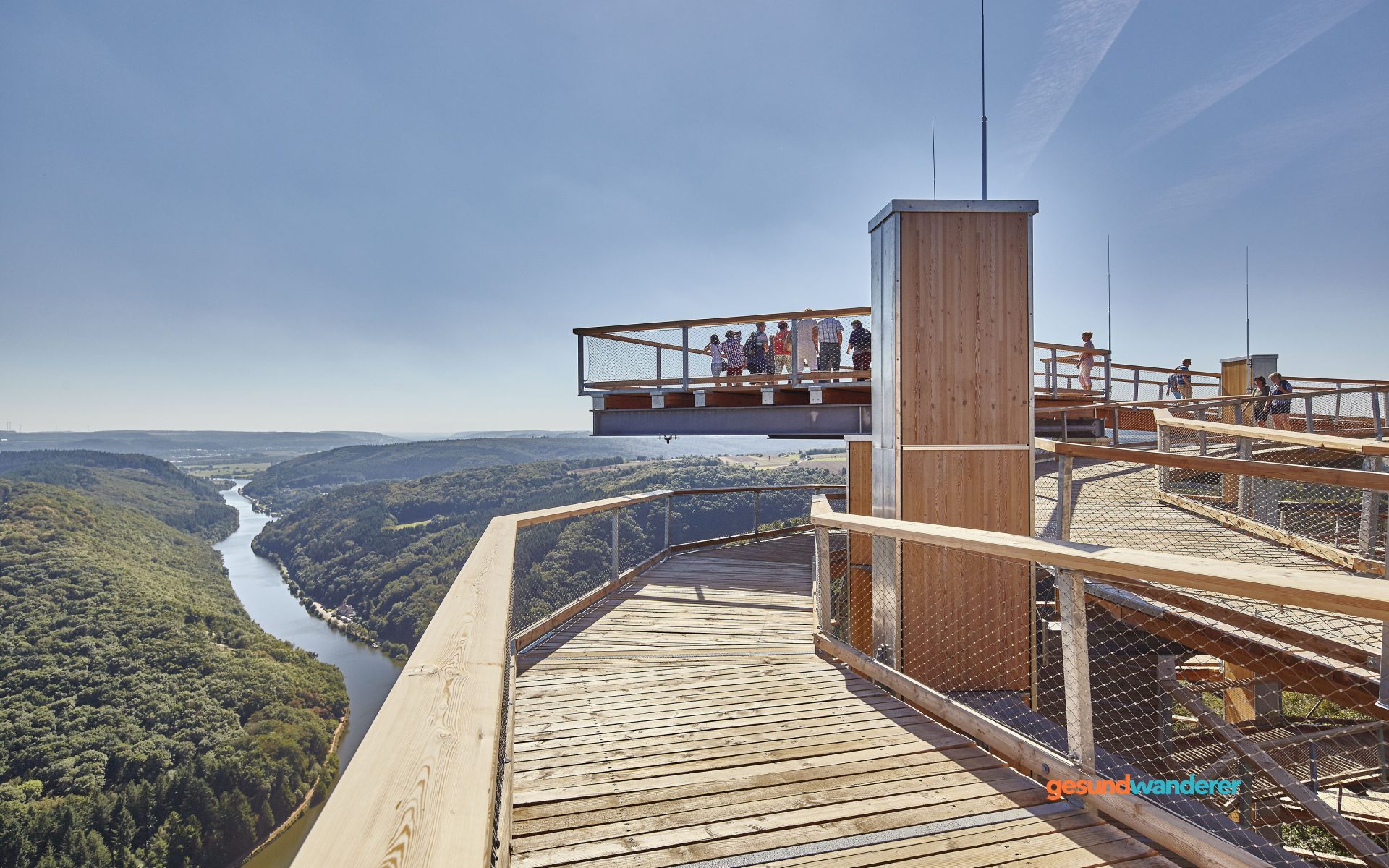 Blick vom Baumwipfelpfad auf die Saarschleife bei Mettlach-Orscholz